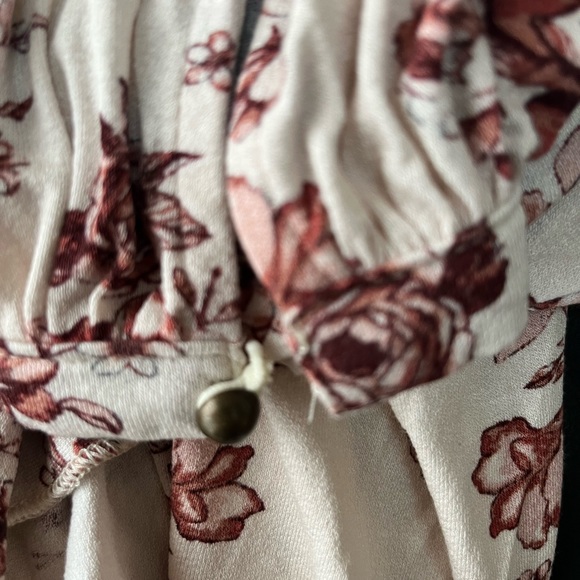 2 beautiful shirts. White shirt with bell sleeves the buckle shirt size small - Picture 8 of 9